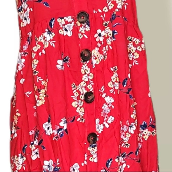 INGRID AND ISABEL RED FLORAL MATERNITY DRESS - Picture 4 of 11